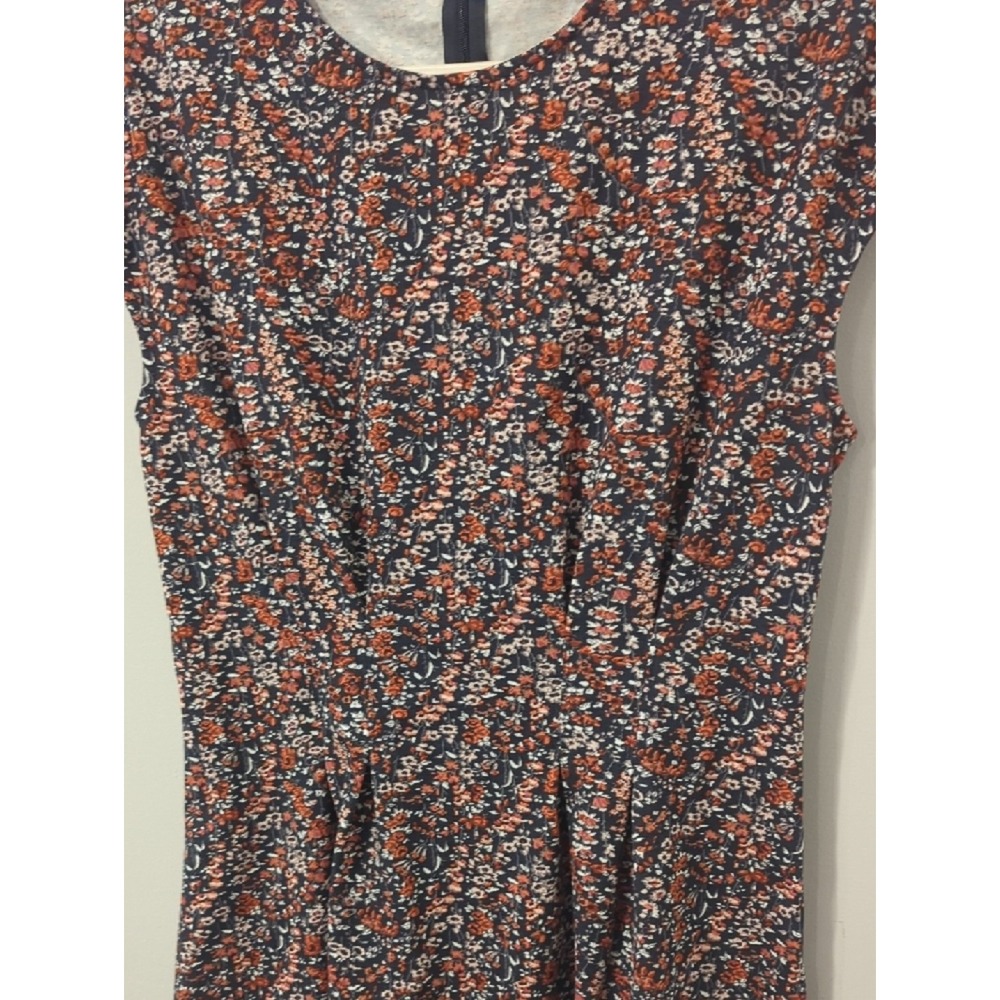 LOFT Floral Cap-Sleeve Mini Dress size 8 - Picture 2 of 7